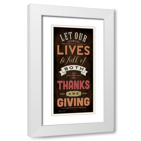Let Our Lives White Modern Wood Framed Art Print with Double Matting by Marrott, Stephanie