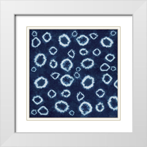 Indigo III White Modern Wood Framed Art Print with Double Matting by Marrott, Stephanie
