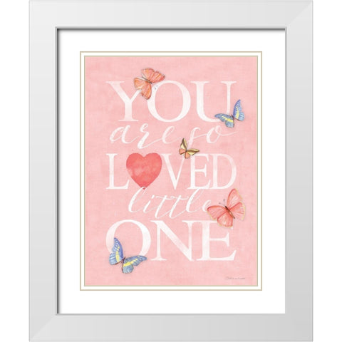 Little One White Modern Wood Framed Art Print with Double Matting by Marrott, Stephanie