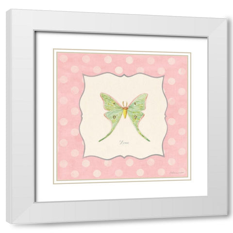 Luna White Modern Wood Framed Art Print with Double Matting by Marrott, Stephanie