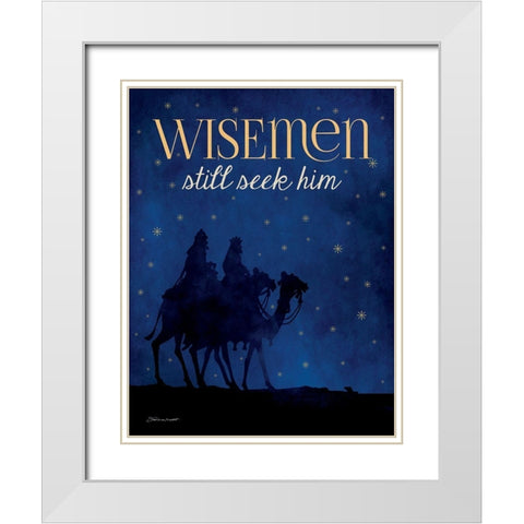 Wisemen White Modern Wood Framed Art Print with Double Matting by Marrott, Stephanie