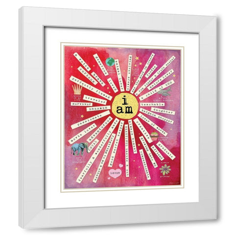 I Am White Modern Wood Framed Art Print with Double Matting by Marrott, Stephanie