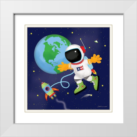 Space Flight White Modern Wood Framed Art Print with Double Matting by Marrott, Stephanie