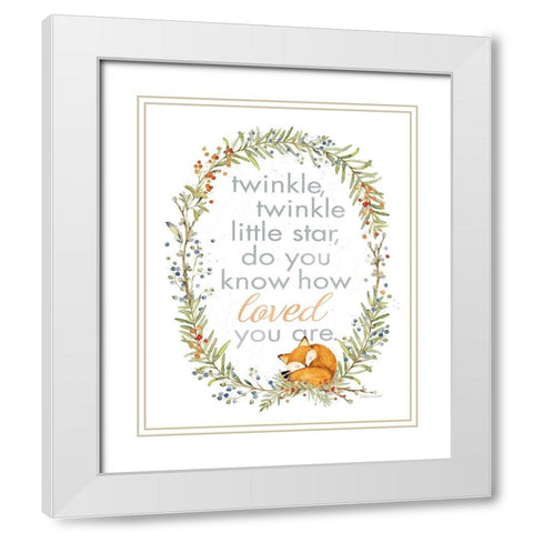 Twinkle Twinkle White Modern Wood Framed Art Print with Double Matting by Marrott, Stephanie