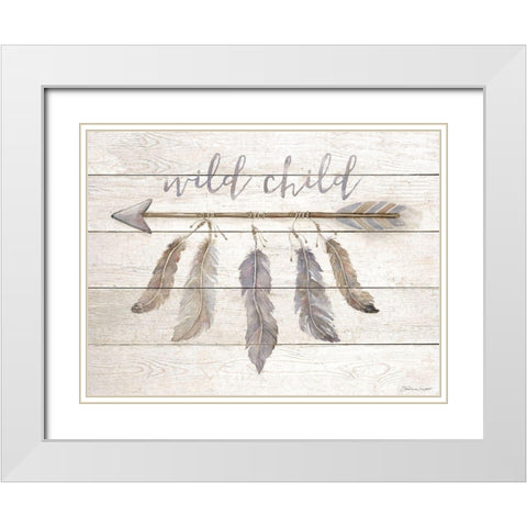 Wild Child White Modern Wood Framed Art Print with Double Matting by Marrott, Stephanie
