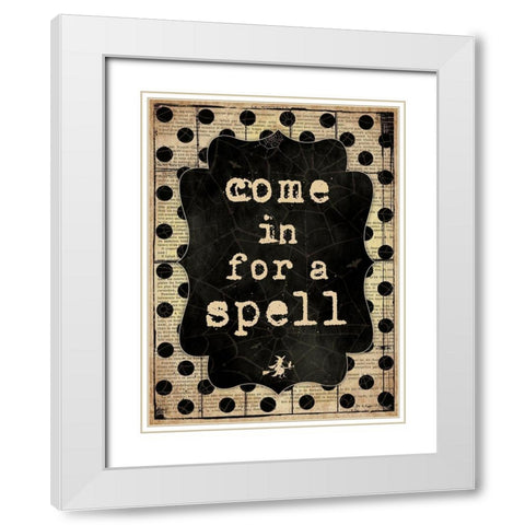Spell White Modern Wood Framed Art Print with Double Matting by Marrott, Stephanie