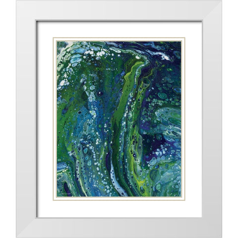 Cool Waters White Modern Wood Framed Art Print with Double Matting by Marrott, Stephanie