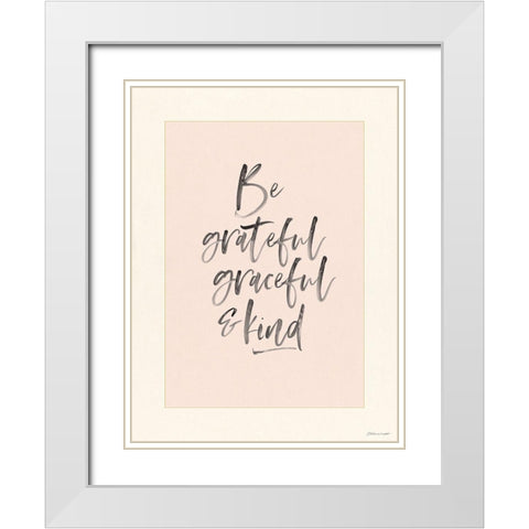 Be Kind White Modern Wood Framed Art Print with Double Matting by Marrott, Stephanie