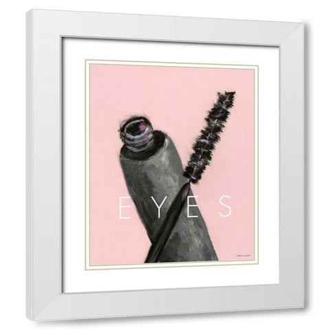 Eyes White Modern Wood Framed Art Print with Double Matting by Marrott, Stephanie