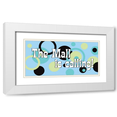The Mall Is Calling White Modern Wood Framed Art Print with Double Matting by Marrott, Stephanie