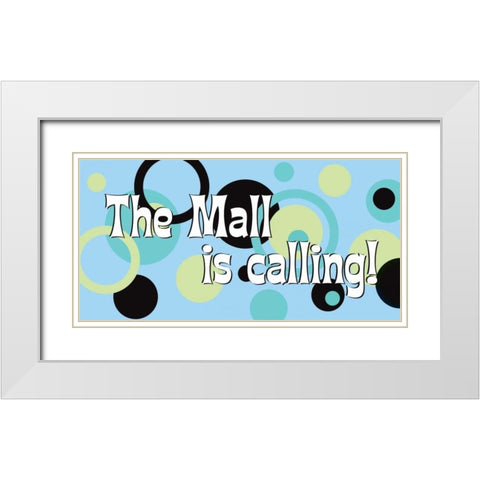 The Mall Is Calling White Modern Wood Framed Art Print with Double Matting by Marrott, Stephanie