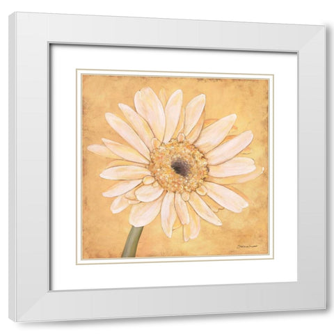 Gerber IV White Modern Wood Framed Art Print with Double Matting by Marrott, Stephanie