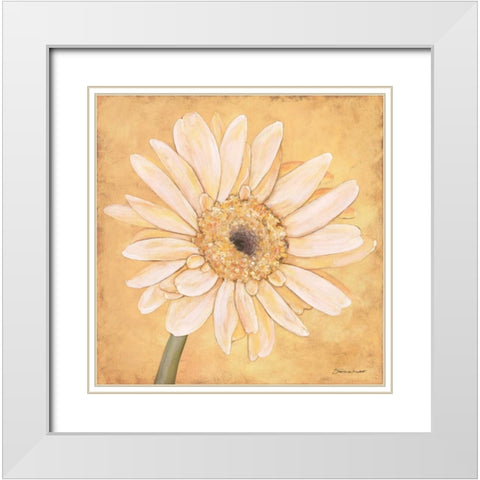 Gerber IV White Modern Wood Framed Art Print with Double Matting by Marrott, Stephanie