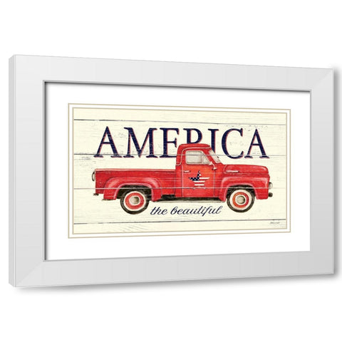 America White Modern Wood Framed Art Print with Double Matting by Marrott, Stephanie