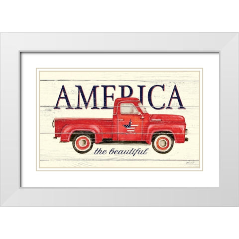 America White Modern Wood Framed Art Print with Double Matting by Marrott, Stephanie