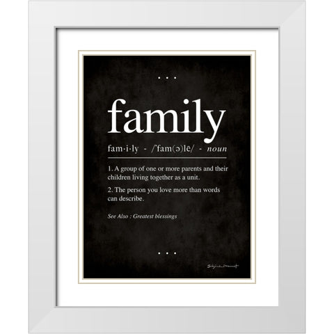 Family In Black White Modern Wood Framed Art Print with Double Matting by Marrott, Stephanie