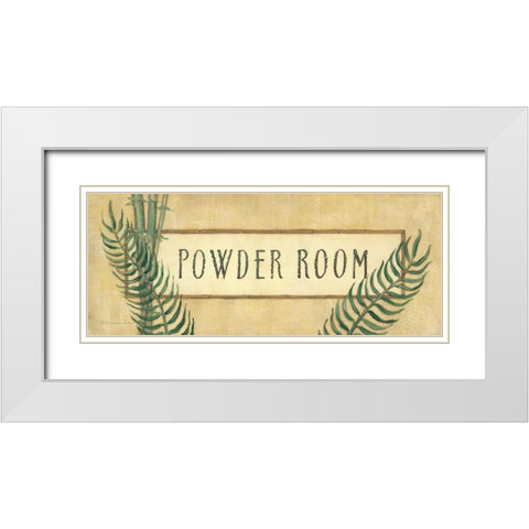 Powder Room White Modern Wood Framed Art Print with Double Matting by Marrott, Stephanie