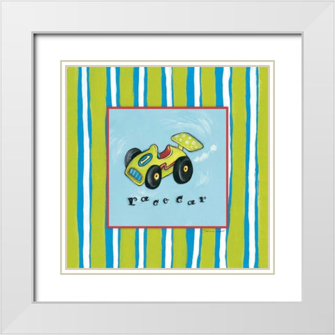 Race Car I White Modern Wood Framed Art Print with Double Matting by Marrott, Stephanie