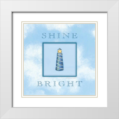 Shine Bright White Modern Wood Framed Art Print with Double Matting by Marrott, Stephanie