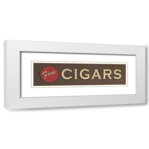Fine Cigars White Modern Wood Framed Art Print with Double Matting by Marrott, Stephanie