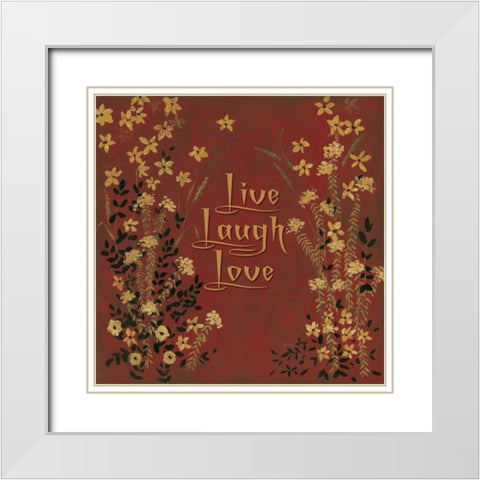 Live-Laugh-Love White Modern Wood Framed Art Print with Double Matting by Marrott, Stephanie
