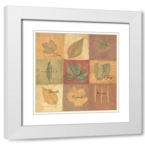 Love White Modern Wood Framed Art Print with Double Matting by Marrott, Stephanie