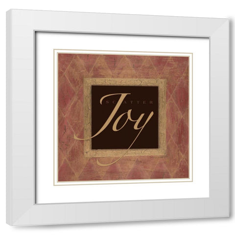 Scatter Joy White Modern Wood Framed Art Print with Double Matting by Marrott, Stephanie