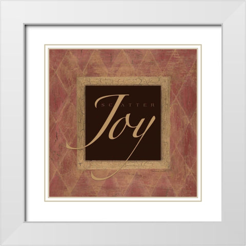 Scatter Joy White Modern Wood Framed Art Print with Double Matting by Marrott, Stephanie