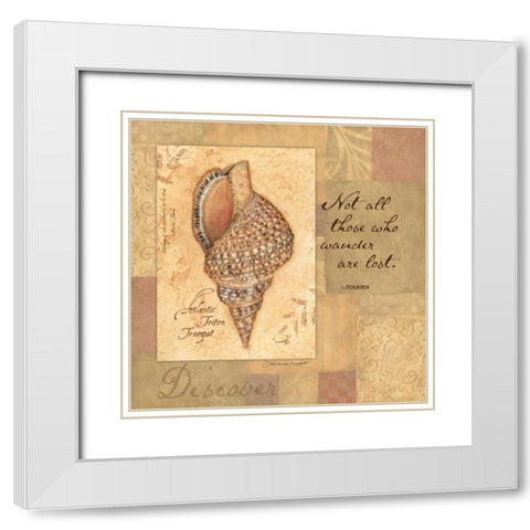 Discover Shell White Modern Wood Framed Art Print with Double Matting by Marrott, Stephanie