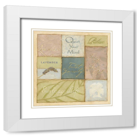 Quiet Your Mind White Modern Wood Framed Art Print with Double Matting by Marrott, Stephanie