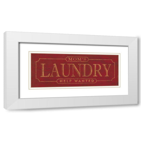 Laundry White Modern Wood Framed Art Print with Double Matting by Marrott, Stephanie