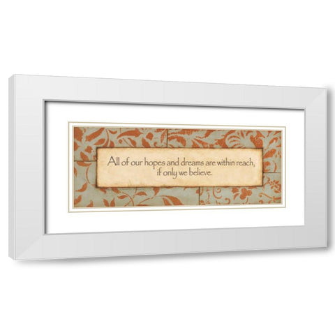 Hopes and Dreams White Modern Wood Framed Art Print with Double Matting by Marrott, Stephanie