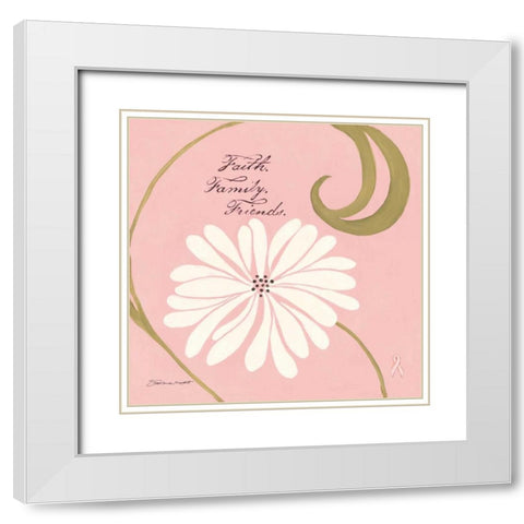 Faith Family Friends White Modern Wood Framed Art Print with Double Matting by Marrott, Stephanie