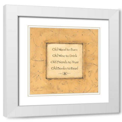Old Wood to Burn White Modern Wood Framed Art Print with Double Matting by Marrott, Stephanie