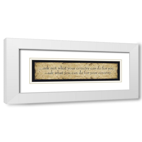 Ask Not White Modern Wood Framed Art Print with Double Matting by Marrott, Stephanie