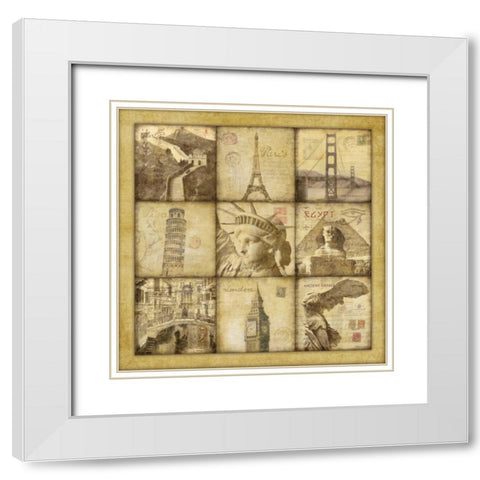 Travel White Modern Wood Framed Art Print with Double Matting by Marrott, Stephanie