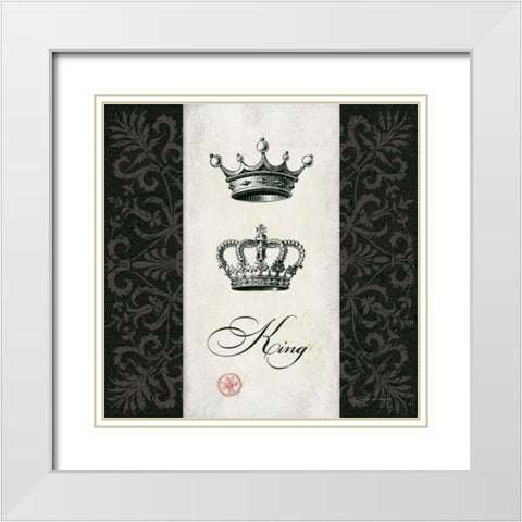 King White Modern Wood Framed Art Print with Double Matting by Marrott, Stephanie