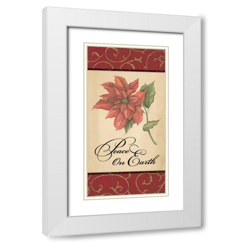 Peace on Earth White Modern Wood Framed Art Print with Double Matting by Marrott, Stephanie