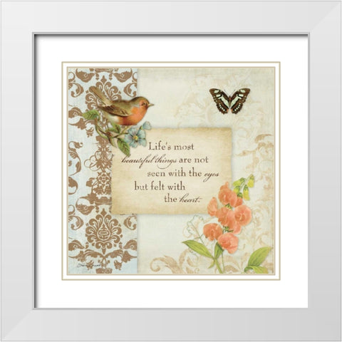 Beautiful White Modern Wood Framed Art Print with Double Matting by Marrott, Stephanie
