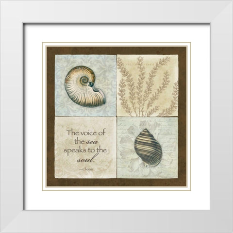 The Voice of the Sea White Modern Wood Framed Art Print with Double Matting by Marrott, Stephanie