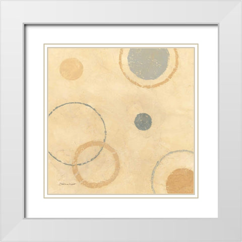 Circle Collage II White Modern Wood Framed Art Print with Double Matting by Marrott, Stephanie