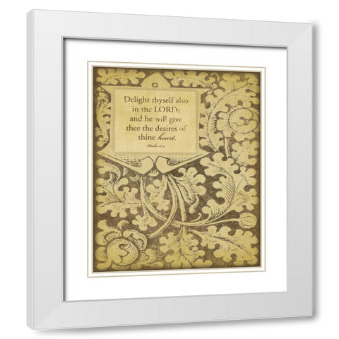 Delight Thyself White Modern Wood Framed Art Print with Double Matting by Marrott, Stephanie
