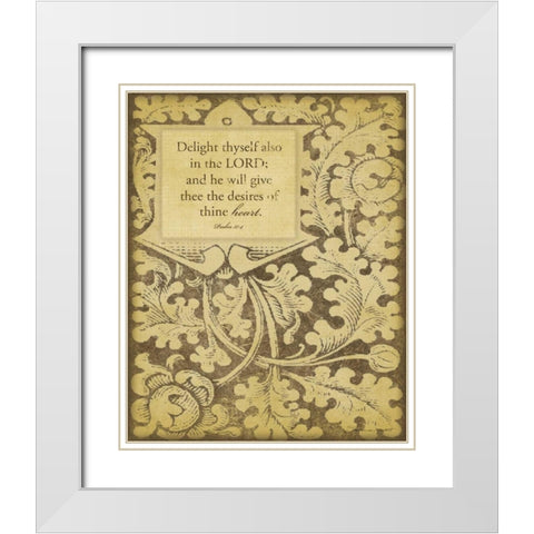 Delight Thyself White Modern Wood Framed Art Print with Double Matting by Marrott, Stephanie