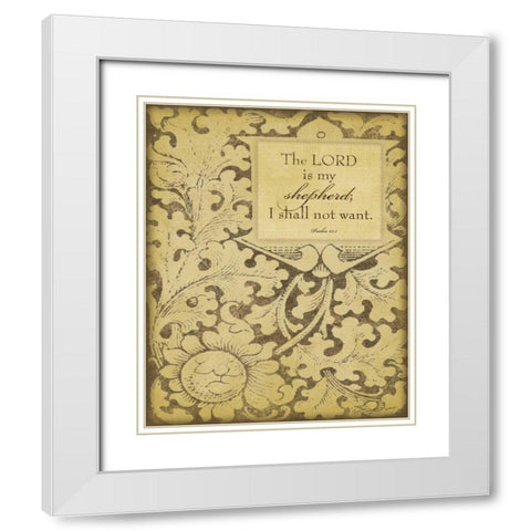 My Shepherd White Modern Wood Framed Art Print with Double Matting by Marrott, Stephanie