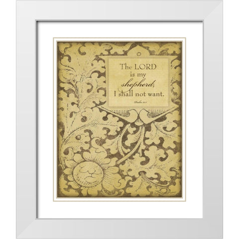 My Shepherd White Modern Wood Framed Art Print with Double Matting by Marrott, Stephanie
