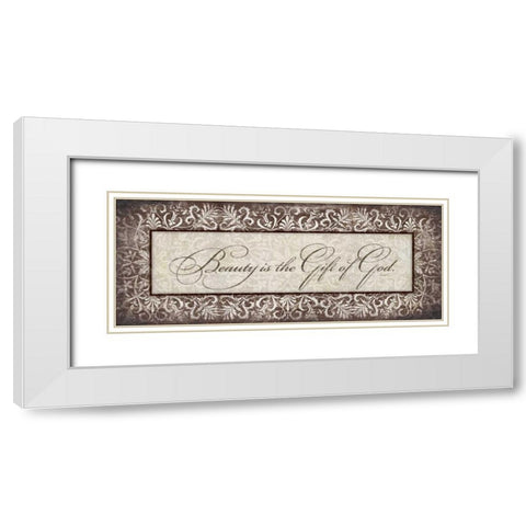 Beauty Is White Modern Wood Framed Art Print with Double Matting by Marrott, Stephanie