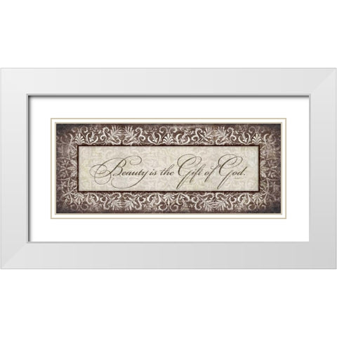 Beauty Is White Modern Wood Framed Art Print with Double Matting by Marrott, Stephanie