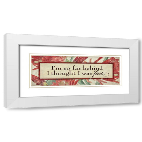 Im So Far White Modern Wood Framed Art Print with Double Matting by Marrott, Stephanie