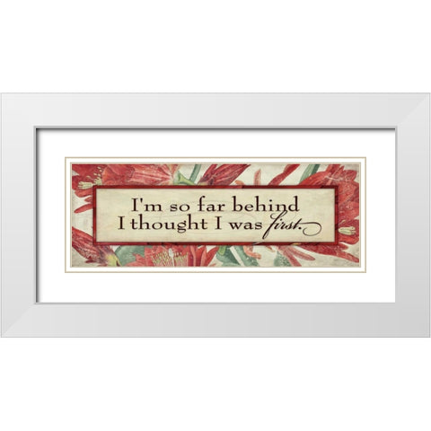 Im So Far White Modern Wood Framed Art Print with Double Matting by Marrott, Stephanie