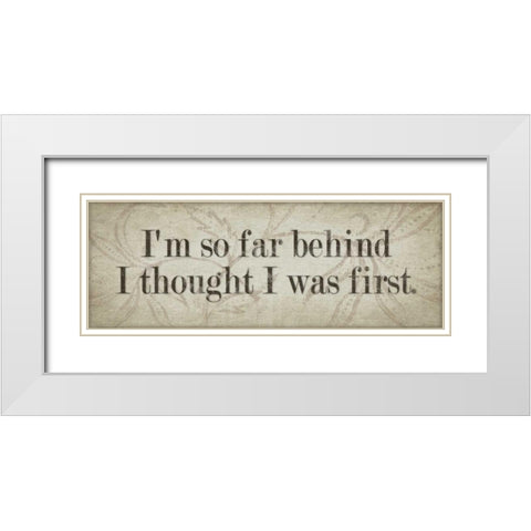 Im So Far White Modern Wood Framed Art Print with Double Matting by Marrott, Stephanie